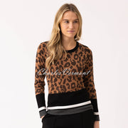 Marble Animal Print Sweater - Style 7997-208 (Tobacco / Black)