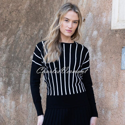 Marble Textured Striped Sweater - Style 8016-101