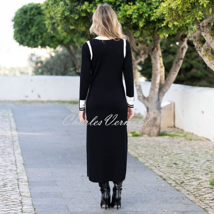 Marble V-Neck Colour Block Dress - Style 8019-101