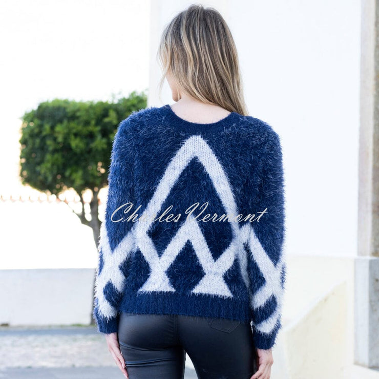 Marble Reversible Cardigan - Style 8027-103 (Navy)