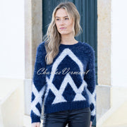 Marble Reversible Cardigan - Style 8027-103 (Navy)