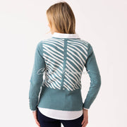 Marble Diagonal Stripe Sweater - Style 8041-223 (Seafoam)