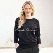 Marble Rhinestone Sweater - Style 8052-101 (Black)