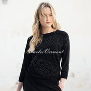 Marble Rhinestone Sweater - Style 8052-101 (Black)