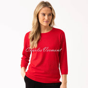 Marble Rhinestone Sweater - Style 8052-109 (Red)
