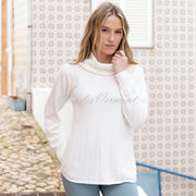 Marble Ribbed Cowl Neck Sweater - Style 8066-104