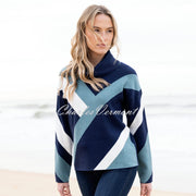 Marble Sweater - Style 8109-223 (Seafoam / Navy / White)
