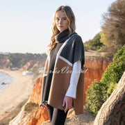 Marble Cape With Detachable Snood - Style 8112-208 (Tobacco / Multi)