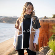Marble Cape With Detachable Snood - Style 8112-208 (Tobacco / Multi)