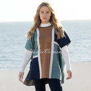 Marble Cape With Detachable Snood - Style 8112-223 (Seafoam / Multi)