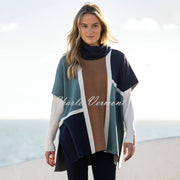 Marble Cape With Detachable Snood - Style 8112-223 (Seafoam / Multi)
