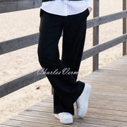 Marble Ponte Wide Leg Trouser - Style 8153-101 (Black)