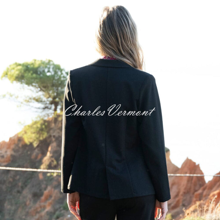 Marble Ponte Blazer Jacket - Style 8154-101 (Black)