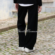 Marble Ponte Wide Leg Trouser - Style 8153-101 (Black)
