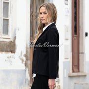 Marble Ponte Blazer Jacket - Style 8154-101 (Black)