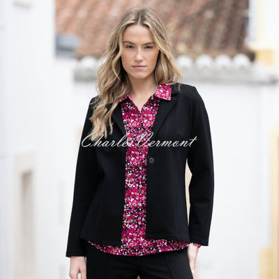 Marble Ponte Blazer Jacket - Style 8154-101 (Black)