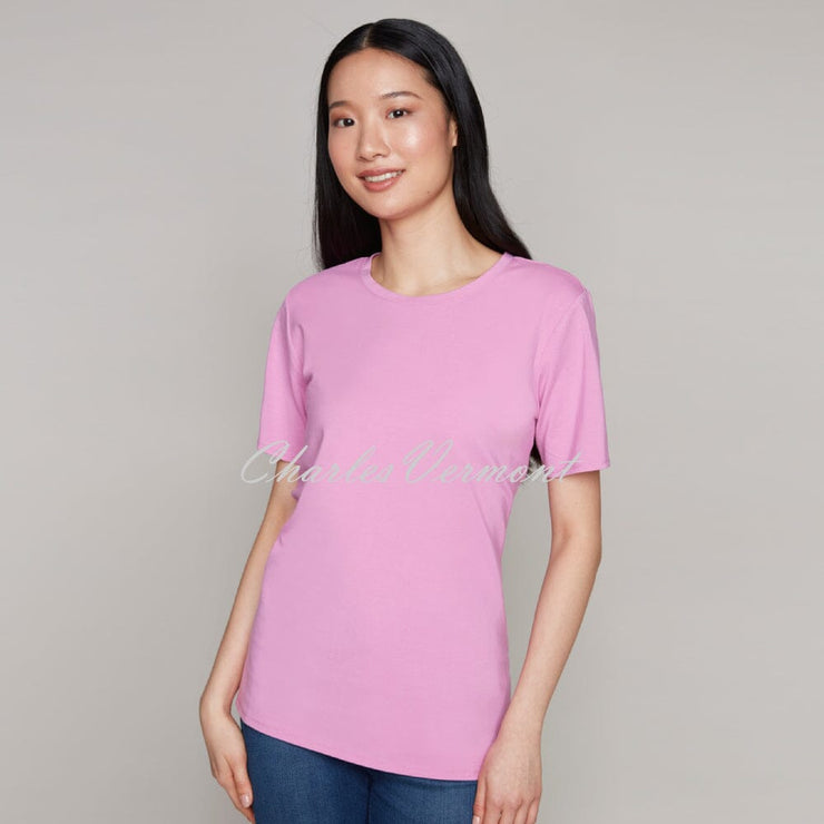 Clarie Desjardins Round Neck Top - Style 92041 (Light Pink)