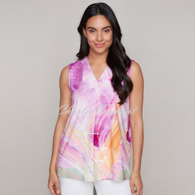 Claire Desjardins 'Bird Of Paradise' V-Neck Sleeveless Top - Style 92045
