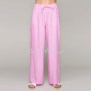 Claire Desjardins Linen Mix Wide Leg Trouser - Style 92052 (Light Pink)