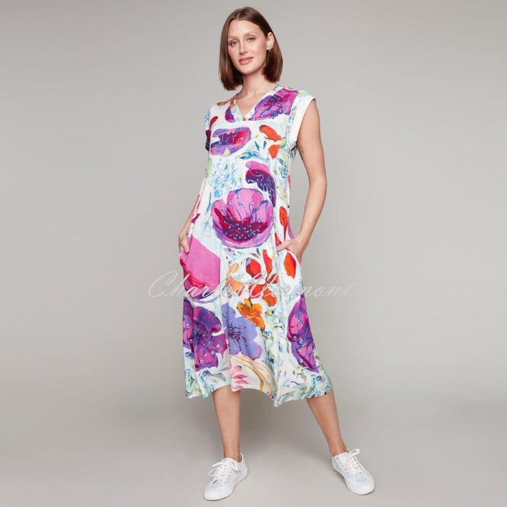 Claire Desjardins 'A Smattering Of Spring' V-Neck Dress - Style 92078