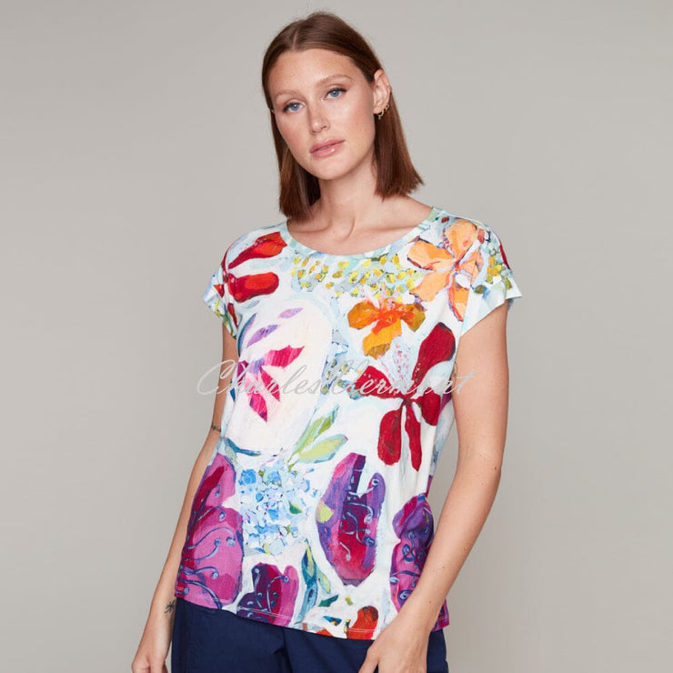 Claire Desjardins 'A Smattering Of Spring' Round Neck Top - Style 92106