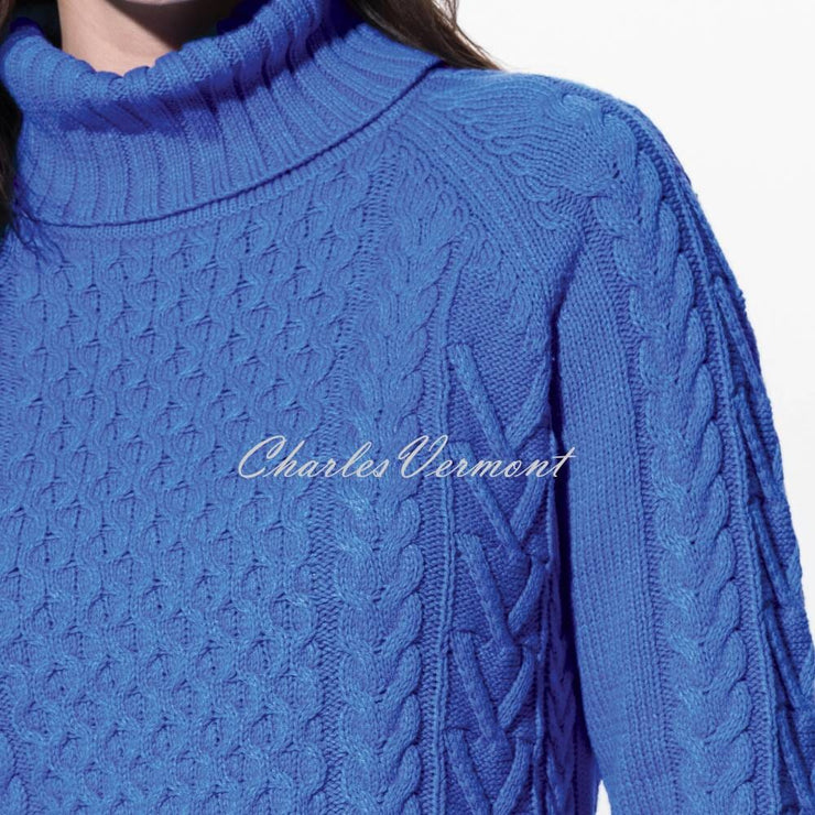 Alison Sheri Cable Knit Sweater - Style A42128 (Blue)