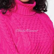 Alison Sheri Cable Knit Sweater - Style A42128 (Fushia)