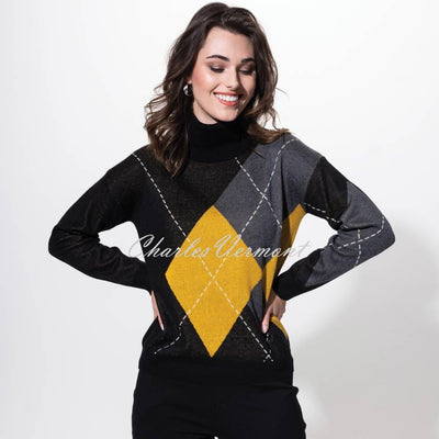 Alison Sheri Argyle Print Sweater - Style A42159