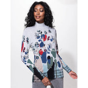 Alison Sheri Abstract Floral Print Top - Style A42235