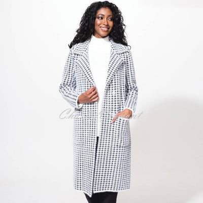 Alison Sheri Knitted Houndstooth Coat - Style A42325