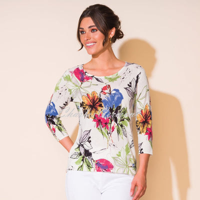 Alison Sheri Floral Print Sweater - Style A43251