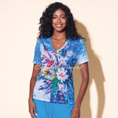 Alison Sheri Abstract Floral Print Top - Style A43419