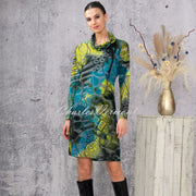 Alison Sheri Drawstring Cowl Neck Dress - Style A44023