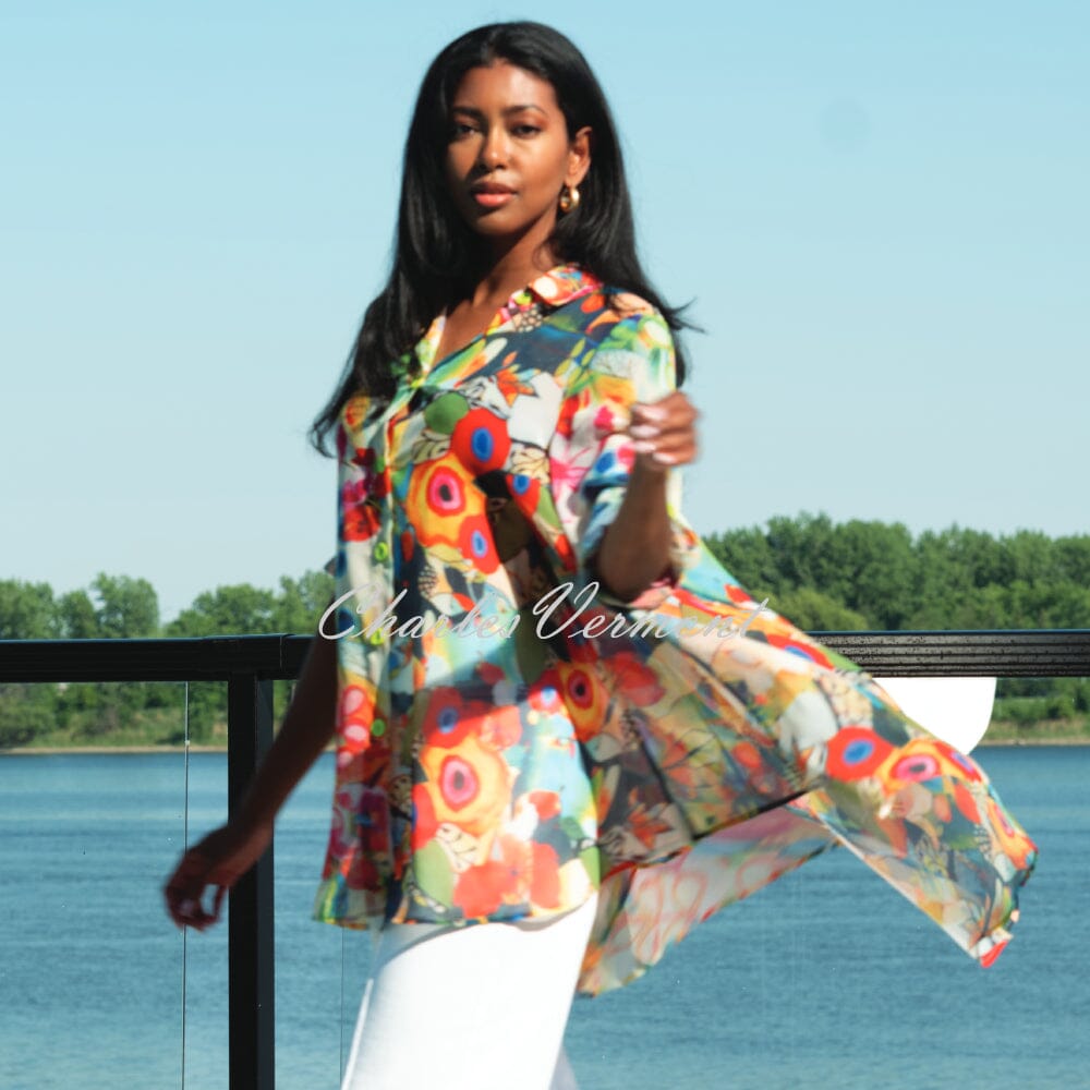 Alison Sheri Floral Print Trapeze Blouse - Style A45571 | Charles