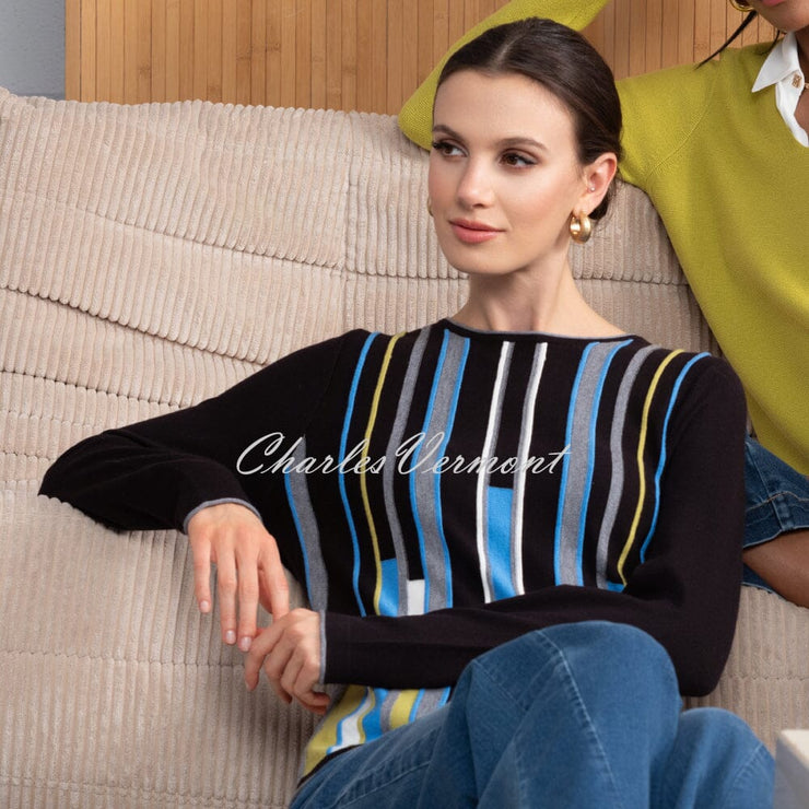 Alison Sheri Textured Striped Sweater - Style A46275