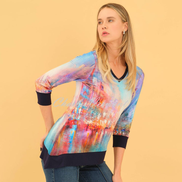 Dolcezza 'The Blue City' Asymmetric Top - Style 75712