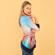 Dolcezza 'The Blue City' Asymmetric Top - Style 75712