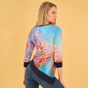 Dolcezza 'The Blue City' Asymmetric Top - Style 75712