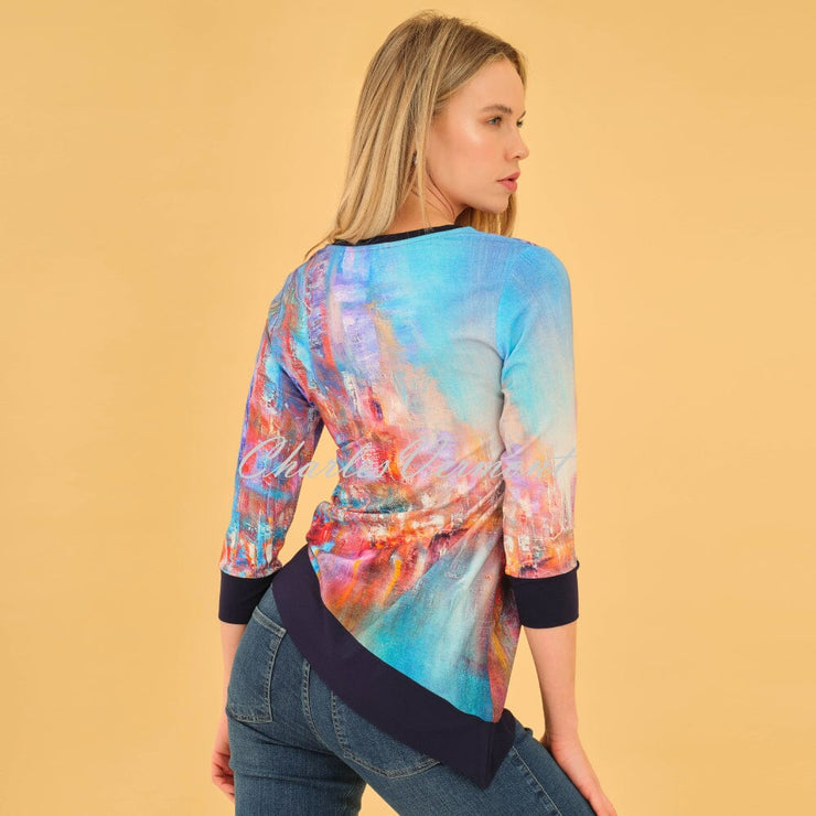 Dolcezza 'The Blue City' Asymmetric Top - Style 75712