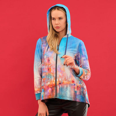 Dolcezza 'The Blue City' Hooded Zip Jacket - Style 75716