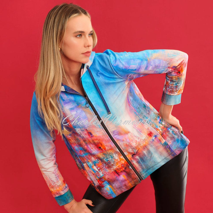 Dolcezza 'The Blue City' Hooded Zip Jacket - Style 75716