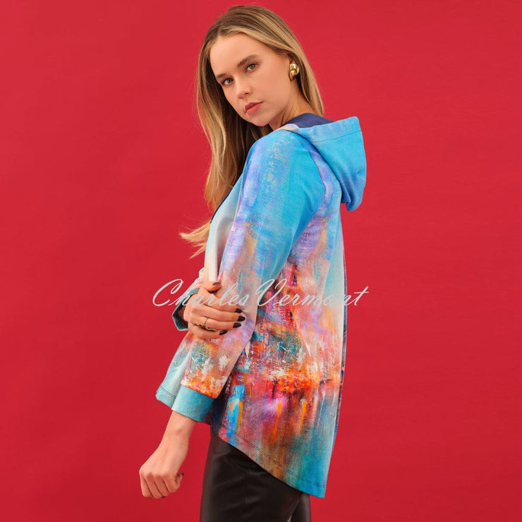 Dolcezza 'The Blue City' Hooded Zip Jacket - Style 75716