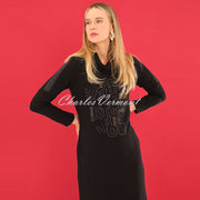 Dolcezza 'Bold & Black' Longline Gilet - Style 75118