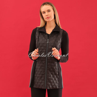 Dolcezza 'Bold & Black' Longline Gilet - Style 75118