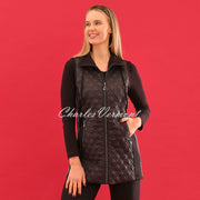 Dolcezza 'Bold & Black' Longline Gilet - Style 75118