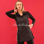Dolcezza 'Bold & Black' Longline Gilet - Style 75118
