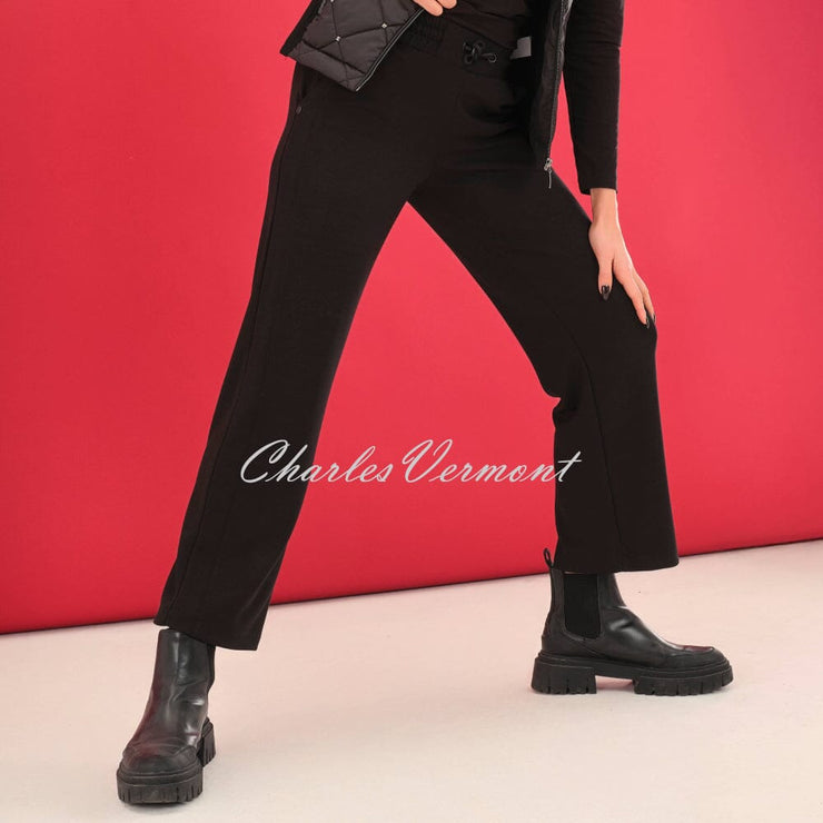 Dolcezza 'Sporty Chic' Smart Jogger Trouser - Style 75176 (Black)