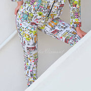 Dolcezza 'Love The City' Printed Trouser - Style 24130