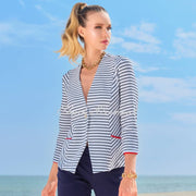 Dolcezza 'Ocean Breeze' Striped Jacket - Style 24108