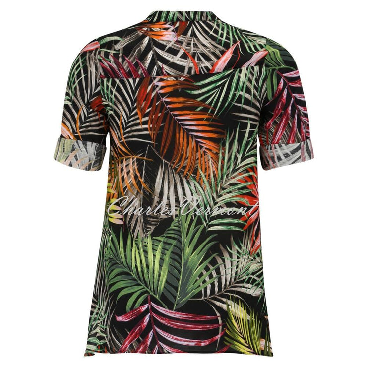 Doris Streich Tropical Print Linen Blouse - Style 249710-98